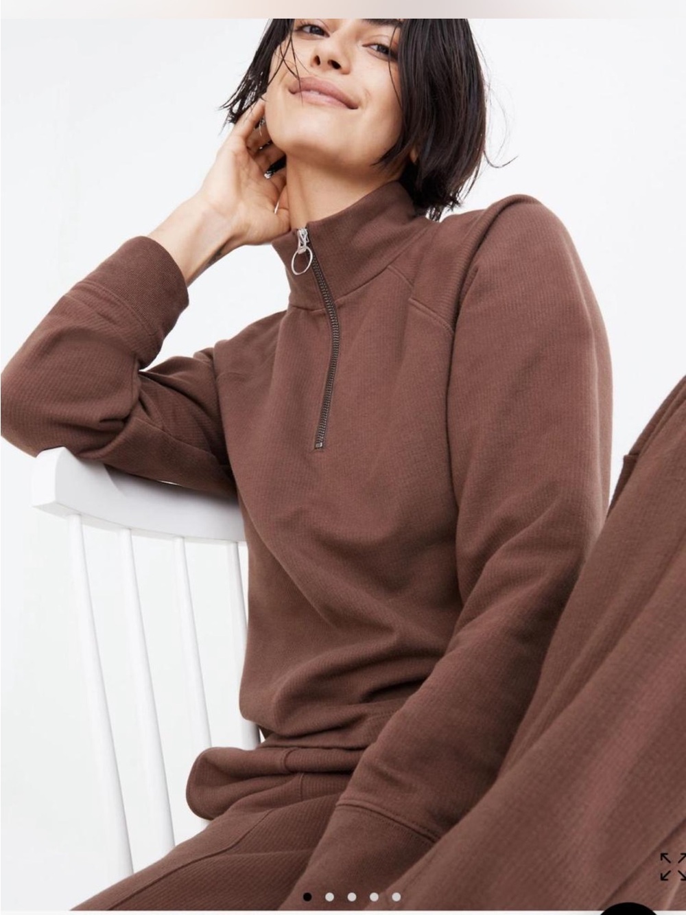 Madewell Ribbed Half Zipped Raglan Sweater